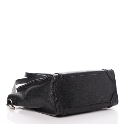 Celine Drummed Calfskin Nano Luggage Black 5 of 15