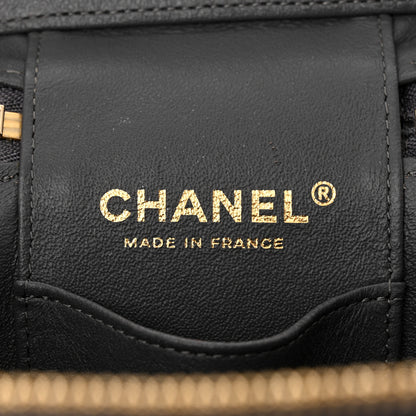 Chanel Caviar Quilted Small Top Handle Vanity Case With Chain Dark Grey 6 of 10
