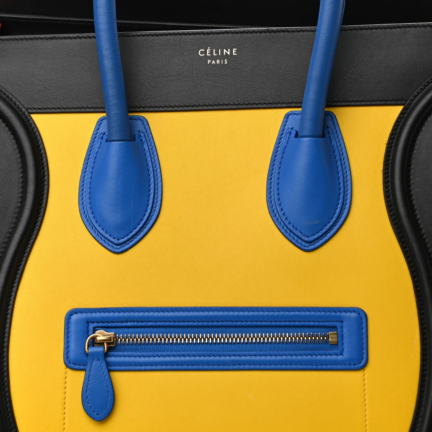 Smooth Calfskin Mini Tri-Color Luggage Sunflower