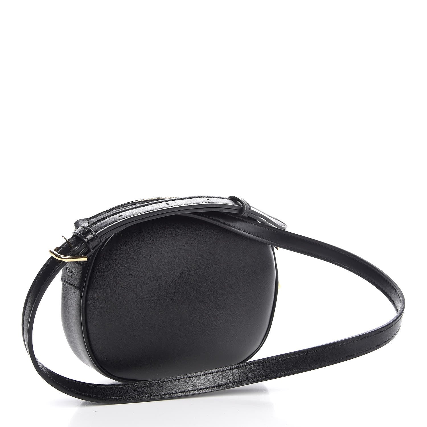 Celine Calfskin Quilted Small C Charm Bag Black 3 of 8