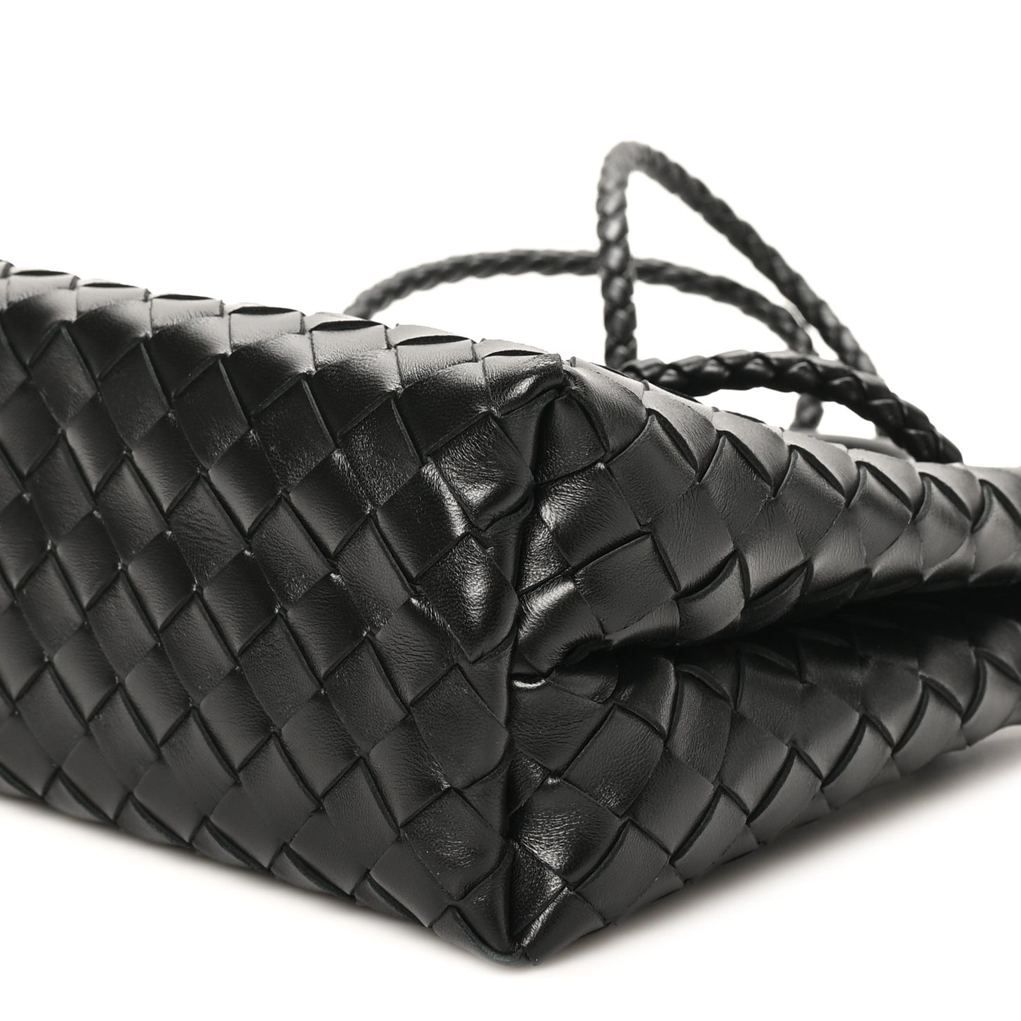 Nappa Intrecciato Small Andiamo Shoulder Bag Black