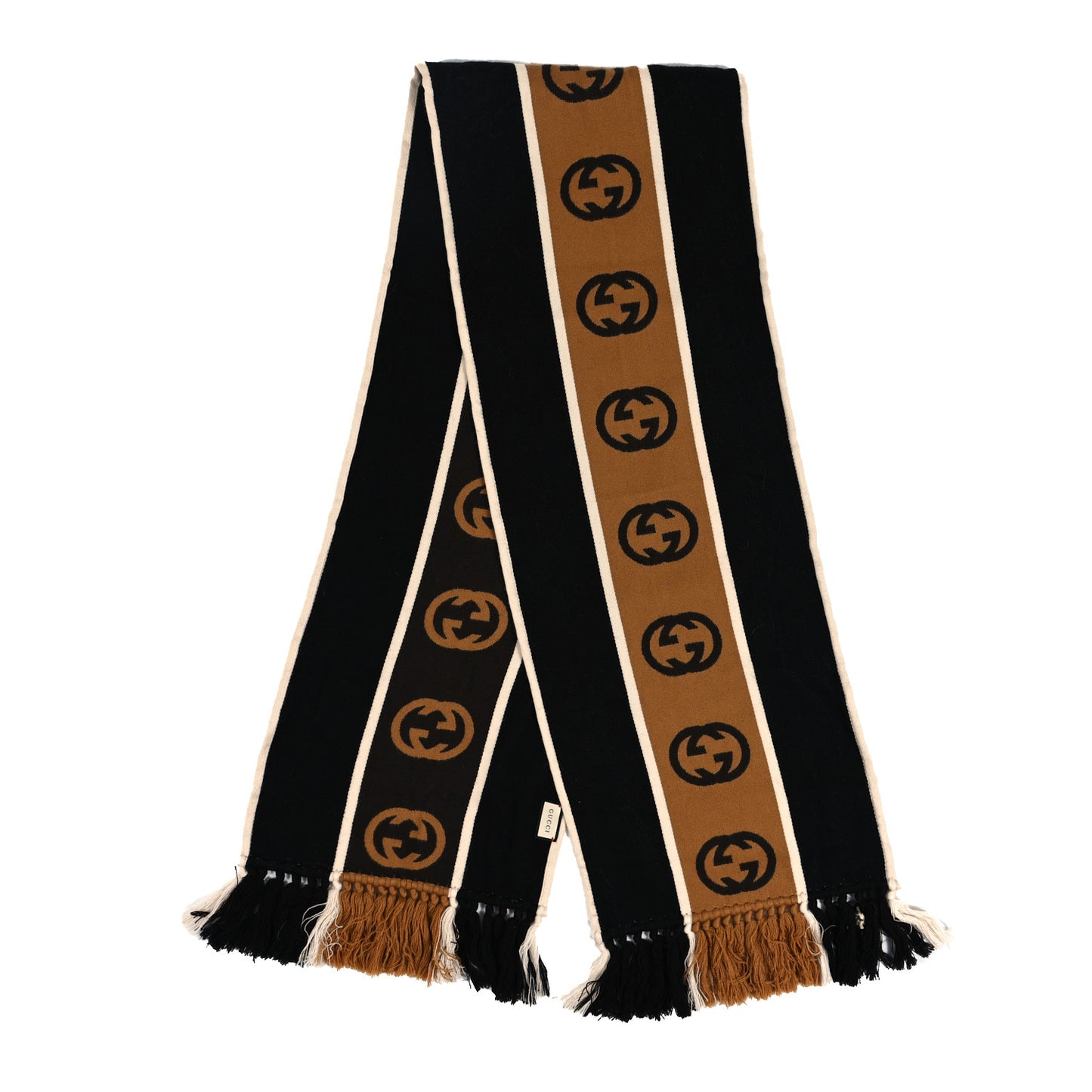 Wool Cotton Jergy Fringe Scarf Black