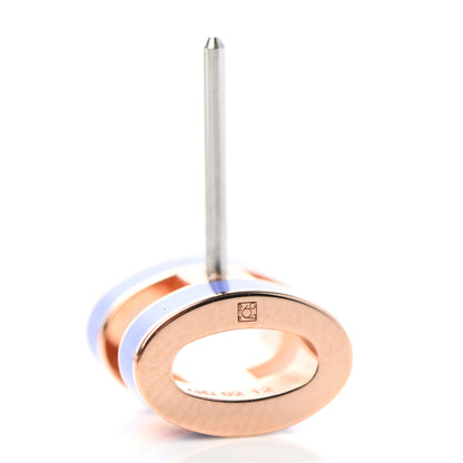 Hermes Rose Gold Lacquered Mini Pop H Earrings Lilac 4 of 8