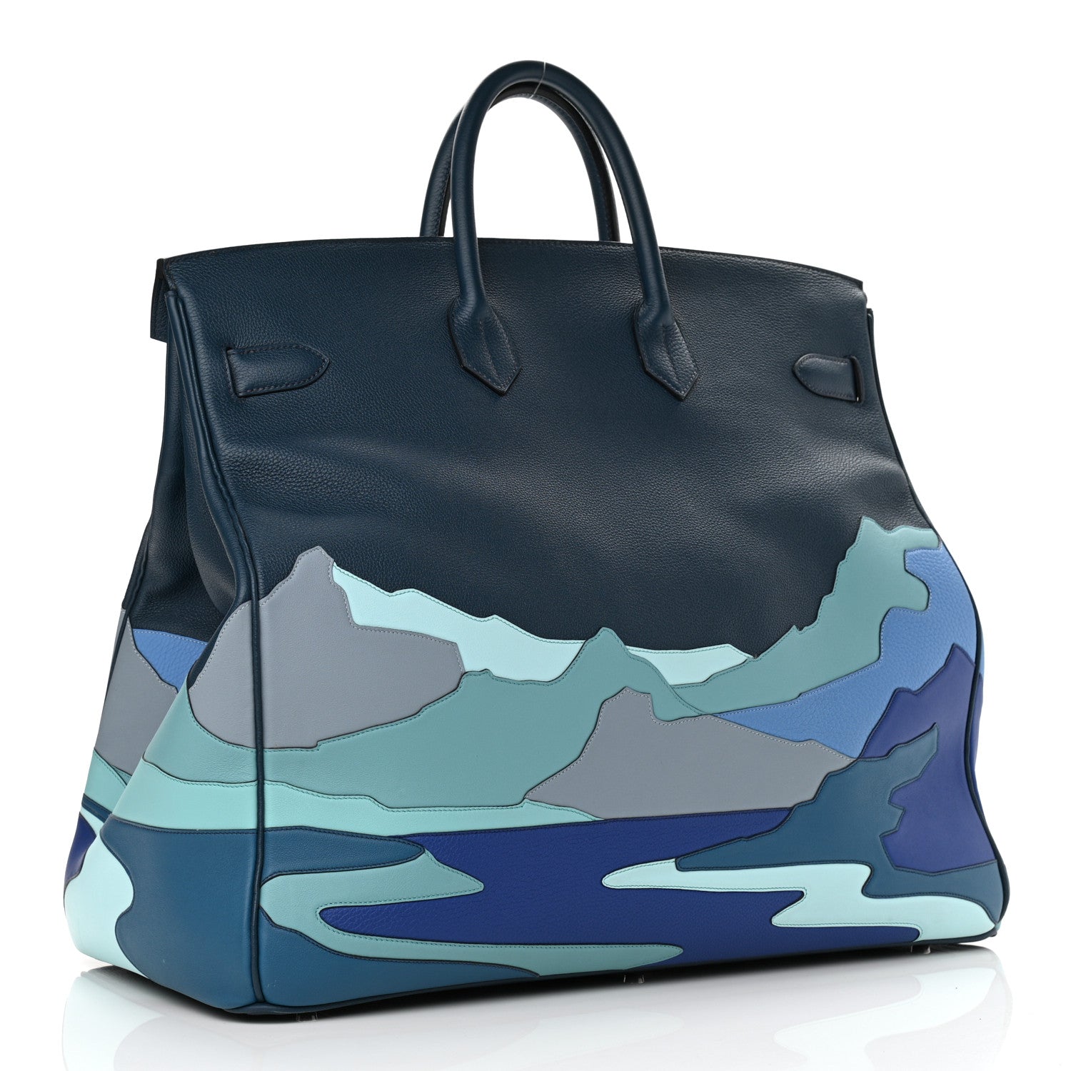 Hermes Togo HAC Endless Road Birkin 50 Bleu de Prusse 2 of 14