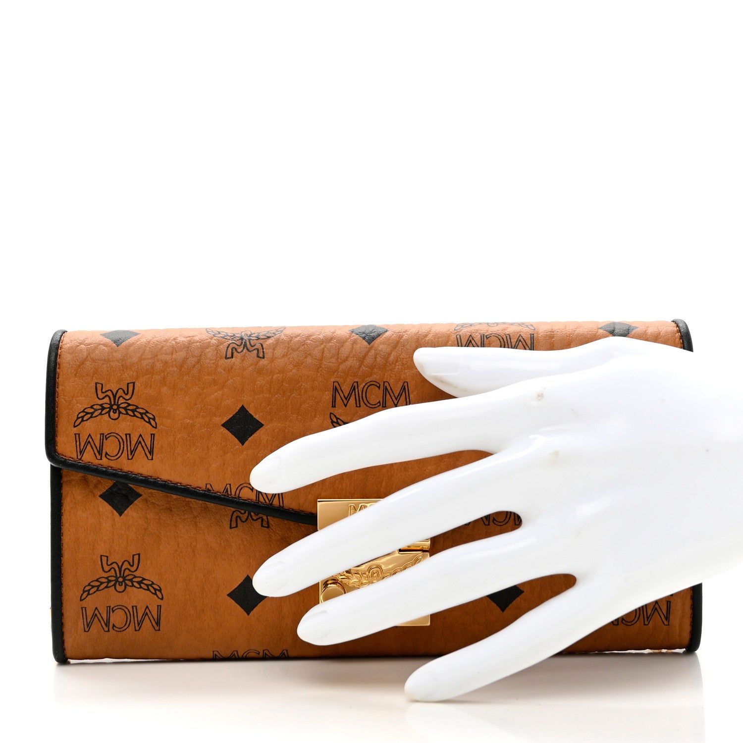 MCM Visetos Patricia Wallet On Chain Cognac 2 of 7
