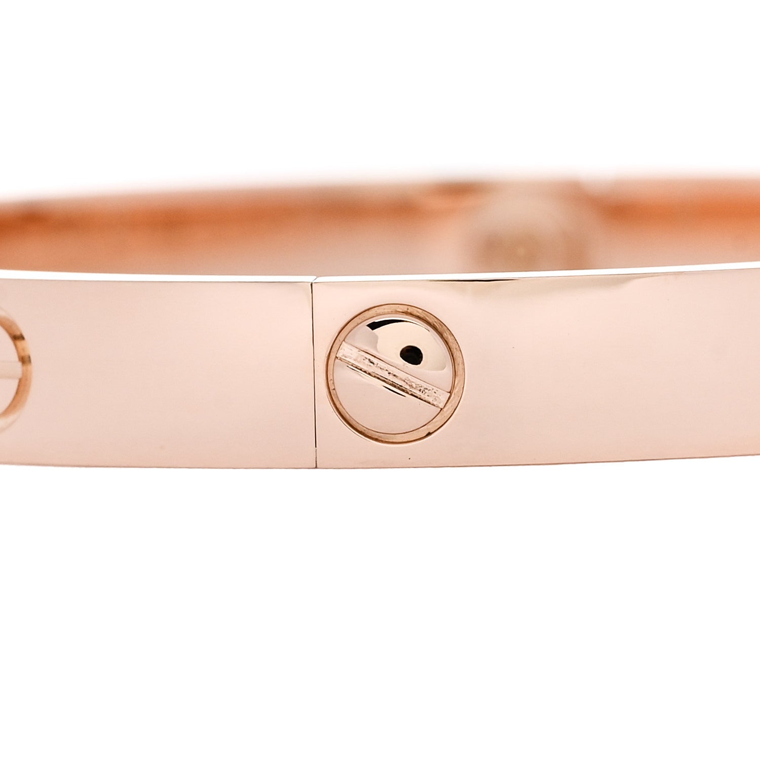Cartier 18K Pink Gold 4 Diamond LOVE Bracelet 17 5 of 8