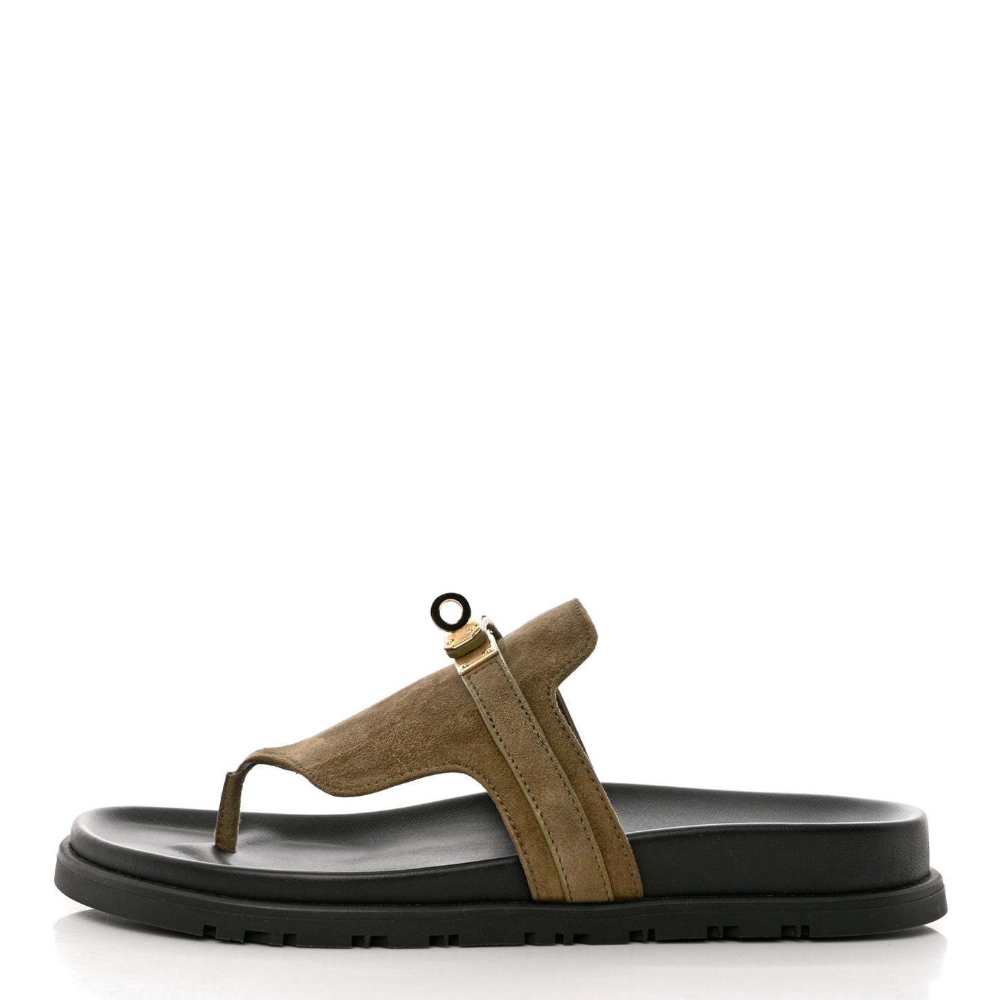 Suede Goatskin Womens Empire Sandals 37 Vert Toundra