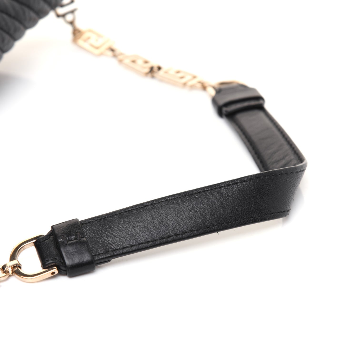 Nappa Barocco Quilted Studded Calliope Vanitas Shoulder Bag Black