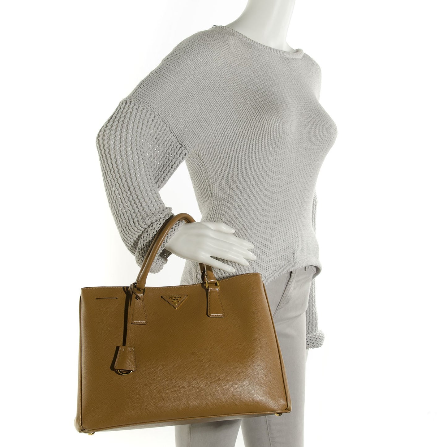 Saffiano Lux Large Tote Caramel