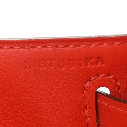 Hermes Swift Kelly Pochette Clutch Rouge Tomate 7 of 8