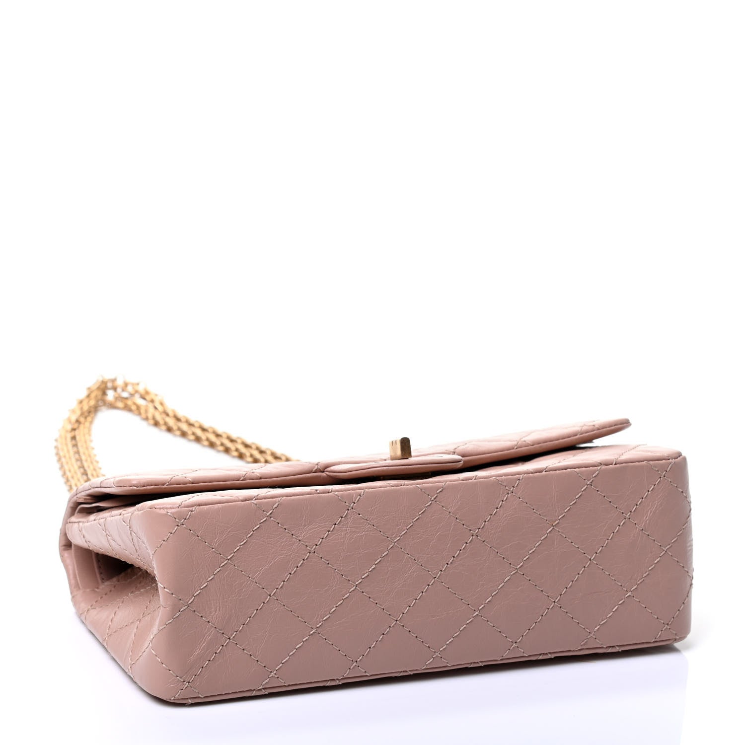 Chanel Aged Calfskin Quilted 2.55 Reissue 225 Flap Light Beige 3 of 4