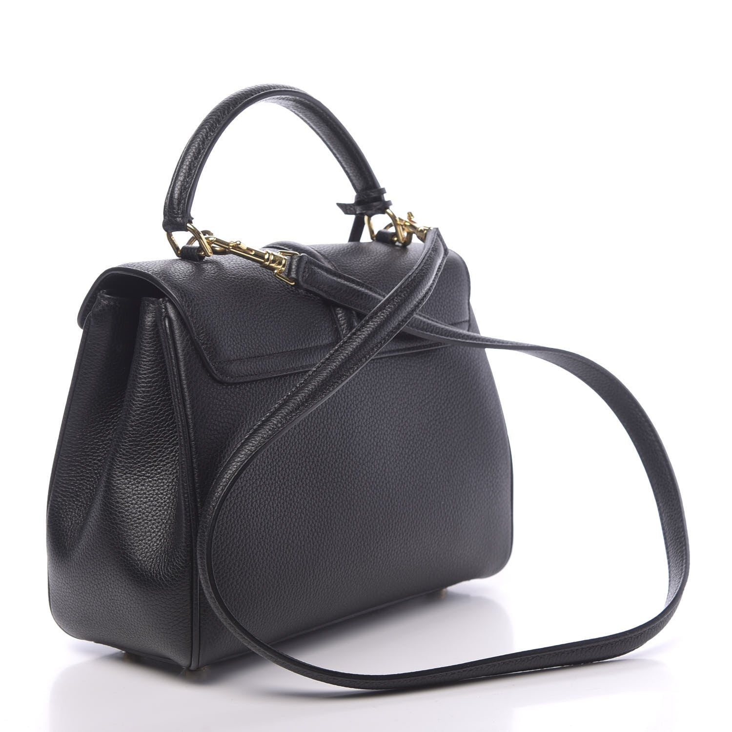 Celine Grained Calfskin Small 16 Top Handle Bag Black 3 of 12