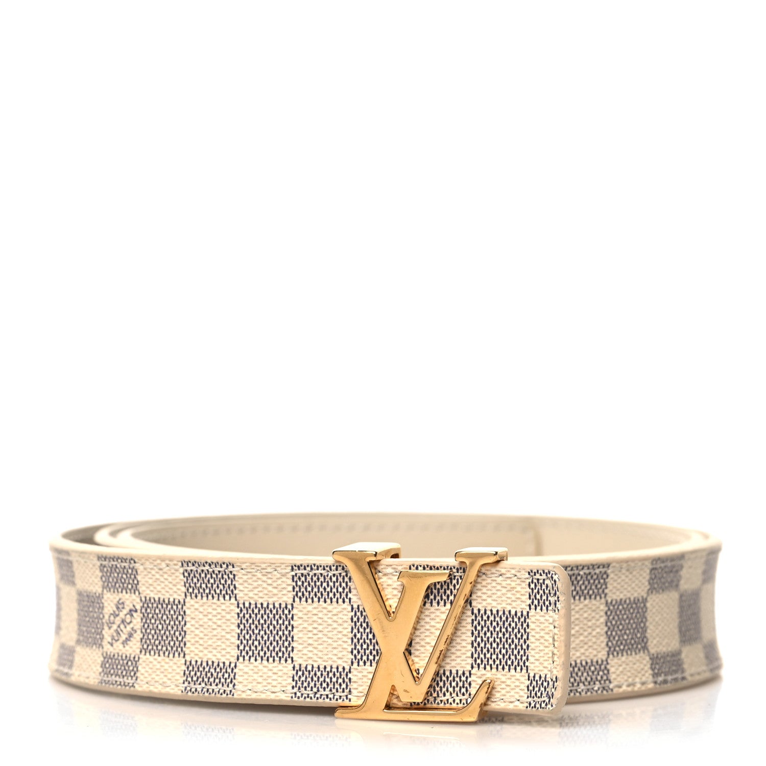 Louis Vuitton Damier Azur LV Initiales Belt 80 32 1 of 4