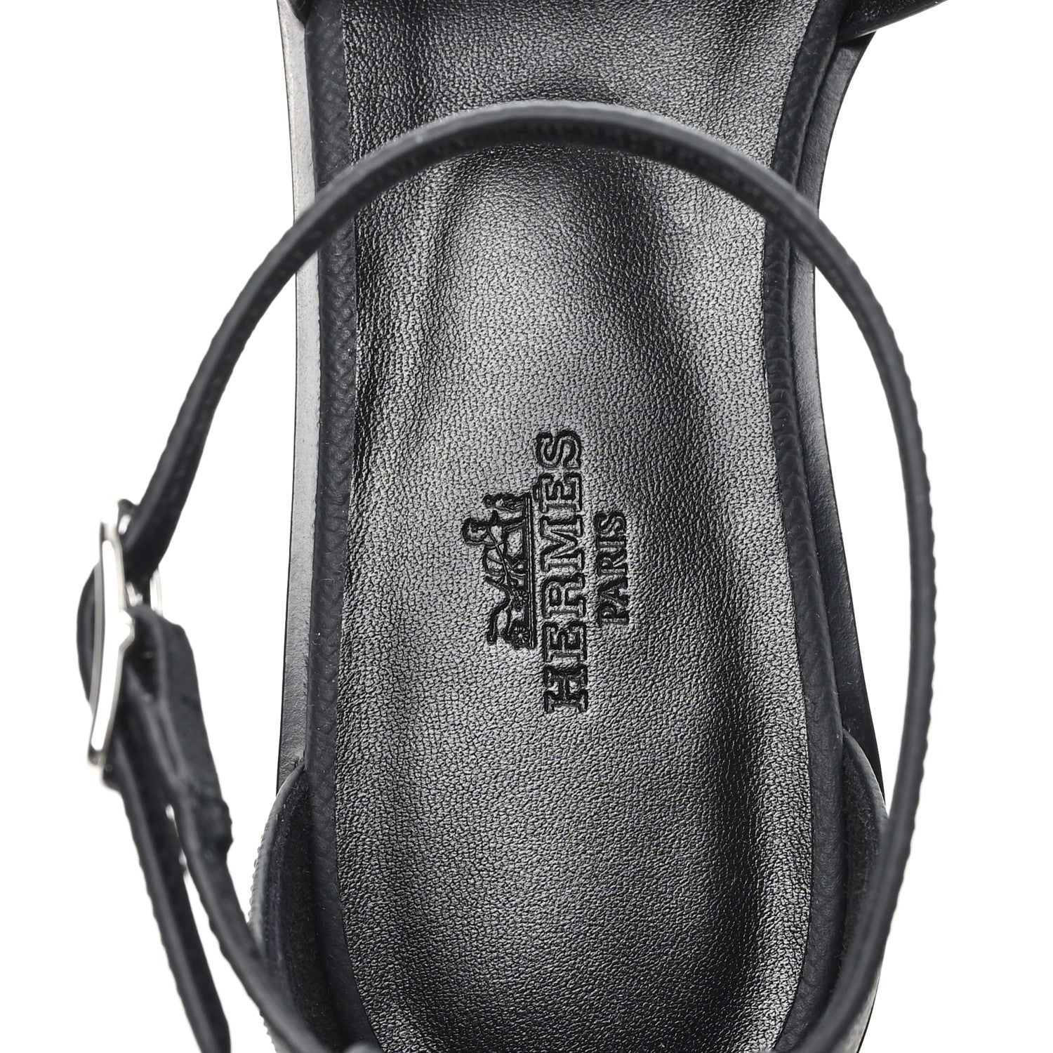 Hermes Epsom Santorini Sandals 38 Black 8 of 10
