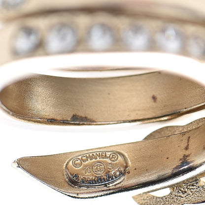 Chanel Crystal CC Ring 5.75 Gold 5 of 8