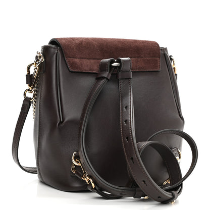 Chloe Suede Calfskin Mini Faye Backpack Dark Brown 3 of 8