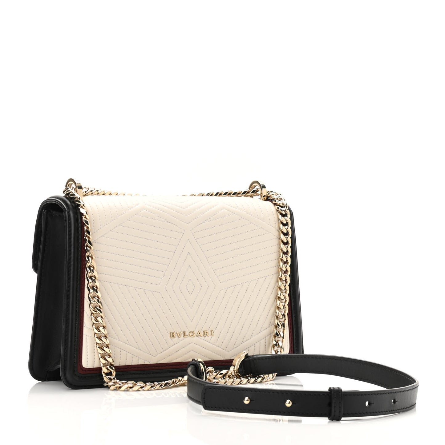 Quilted Nappa Smooth Calfskin Serpenti Forever Diamond Blast Shoulder Bag Ivory