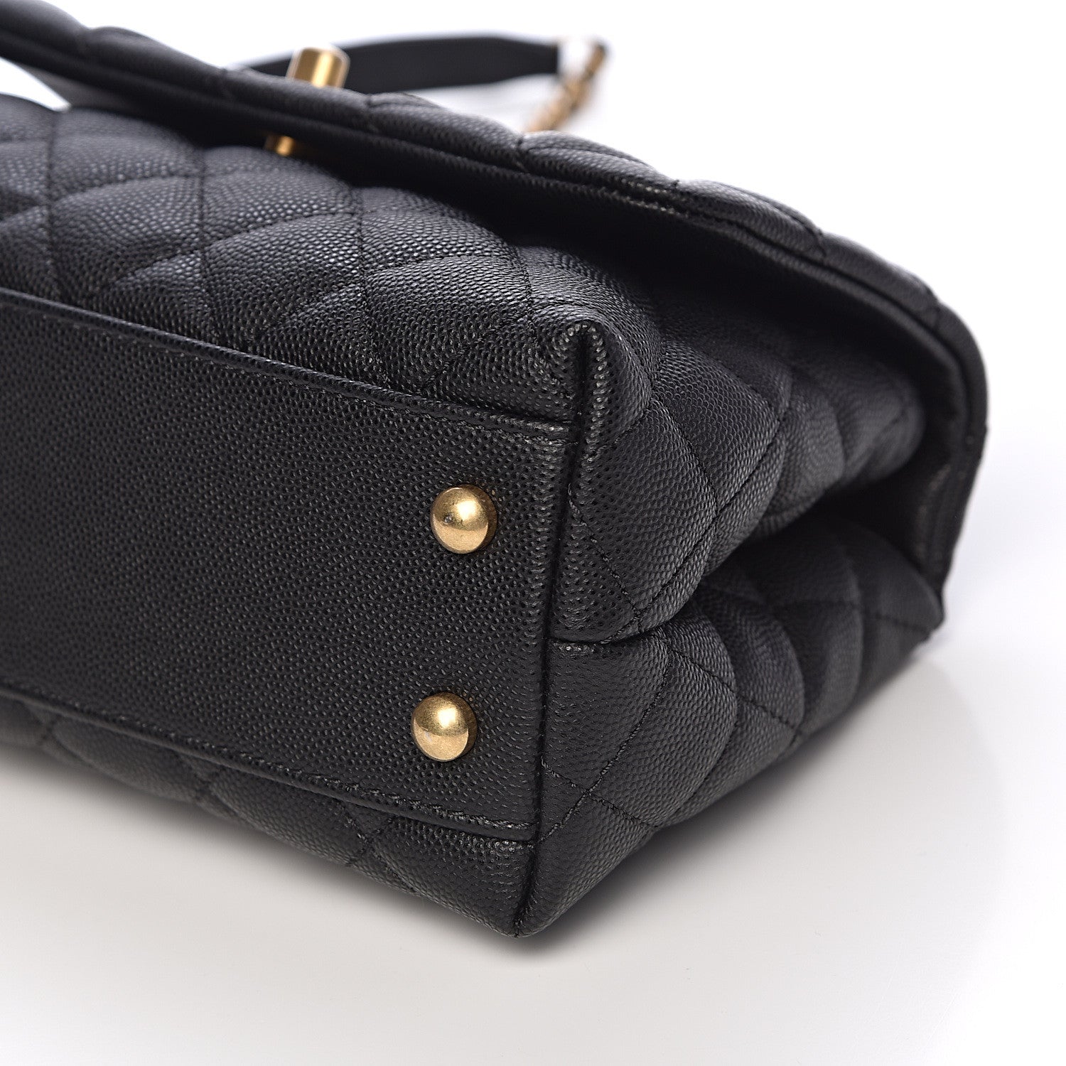 Chanel Caviar Lizard Embossed Quilted Mini Coco Handle Flap Black 9 of 11