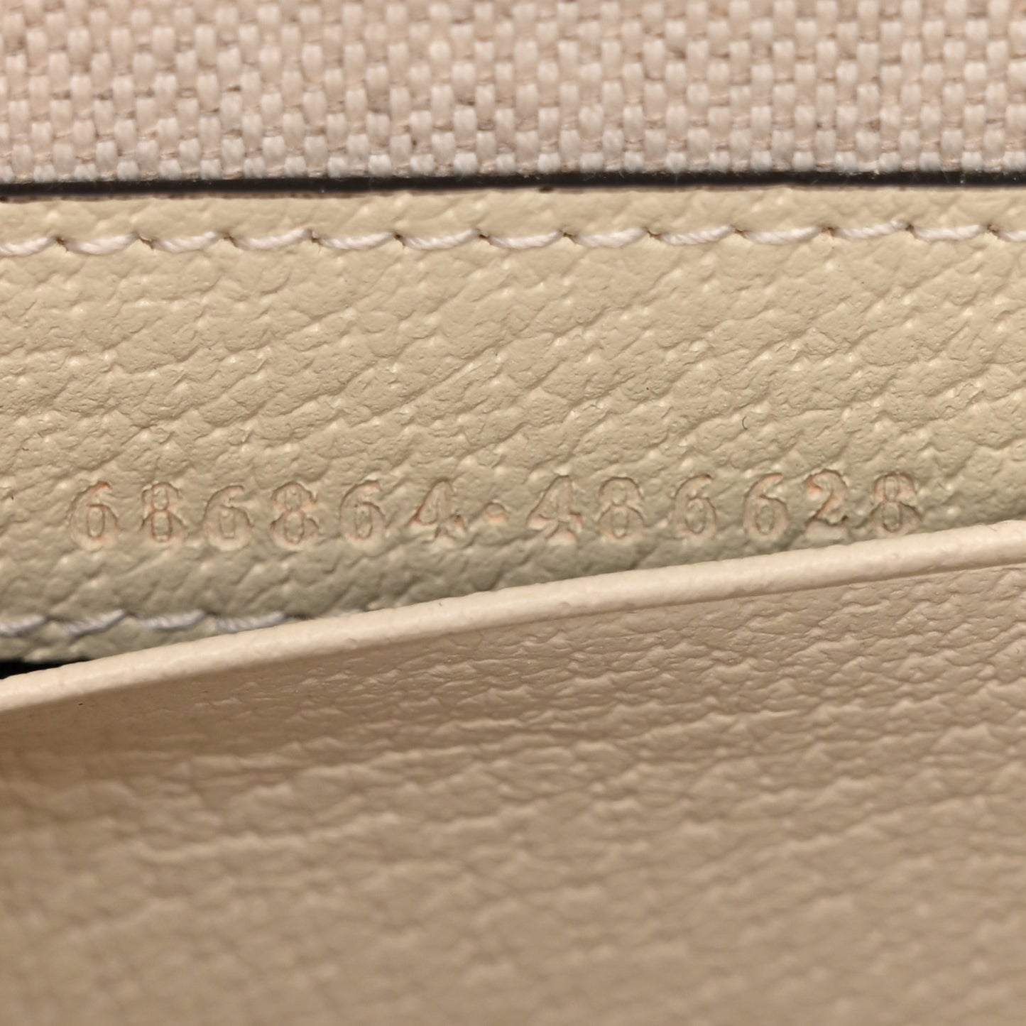 Monogram Jumbo GG Textured Dollar Calfskin Web Mini Bamboo 1947 Top Handle Bag Off White