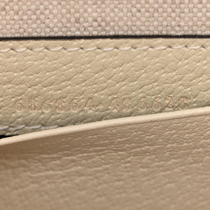 Gucci Monogram Jumbo GG Textured Dollar Calfskin Web Mini Bamboo 1947 Top Handle Bag Off White 7 of 11
