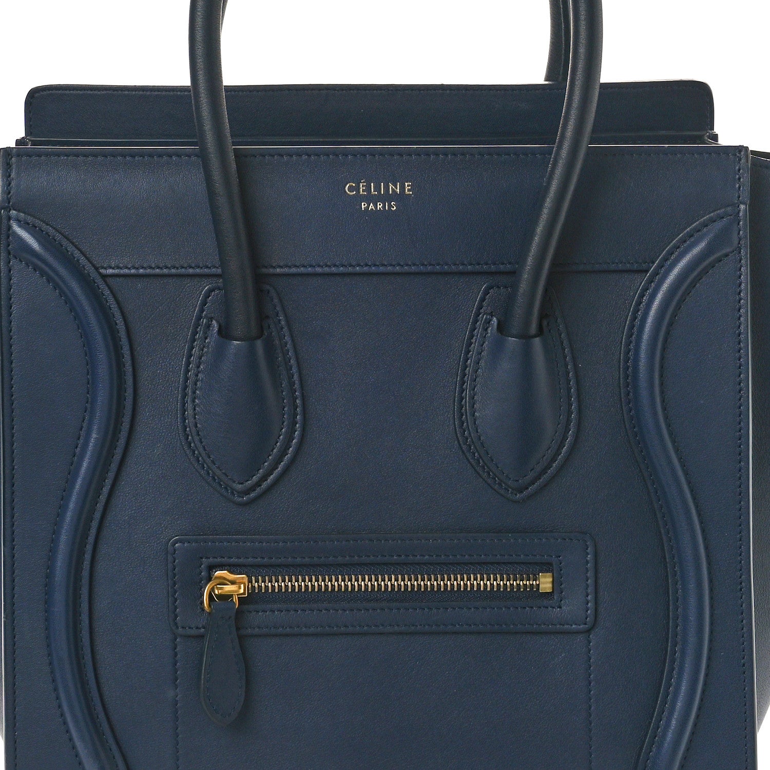 Celine Smooth Calfskin Micro Luggage Navy Blue 7 of 12