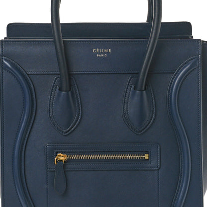 Celine Smooth Calfskin Micro Luggage Navy Blue 7 of 12