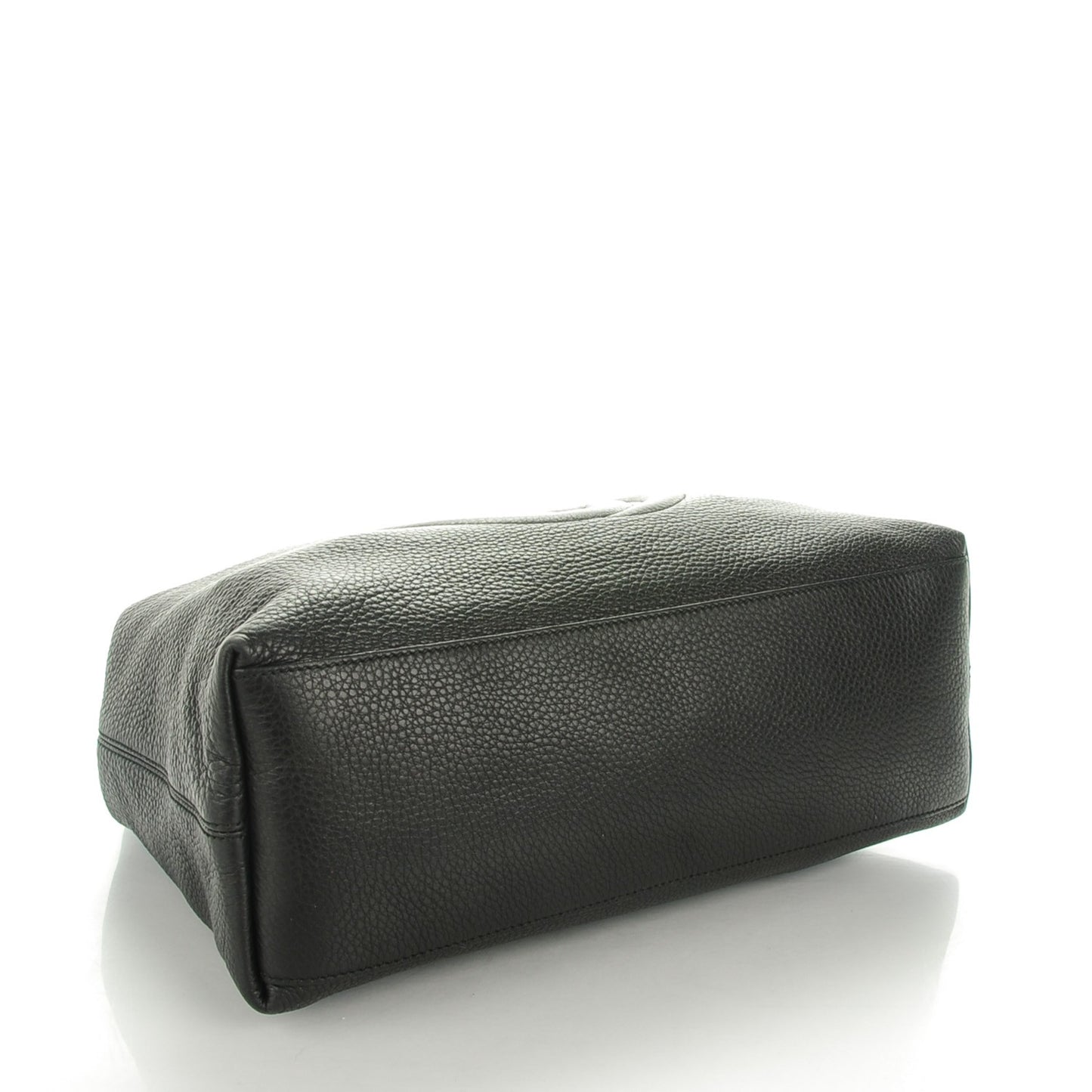 Pebbled Calfskin Medium Soho Chain Shoulder Bag Black