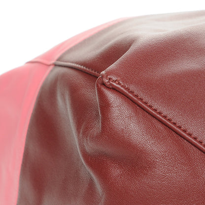 Celine Lambskin Horizontal Bi-Color Cabas Pink Rust 9 of 12