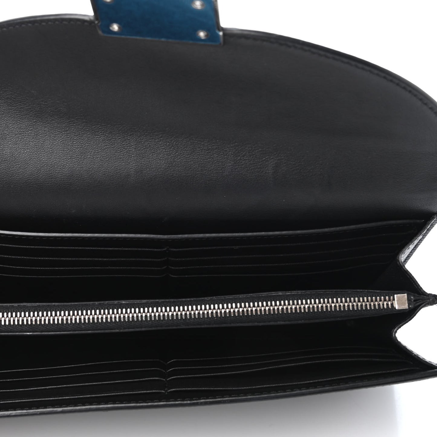 Grained Calfskin Large Trotteur Multifunction Flap Wallet Black