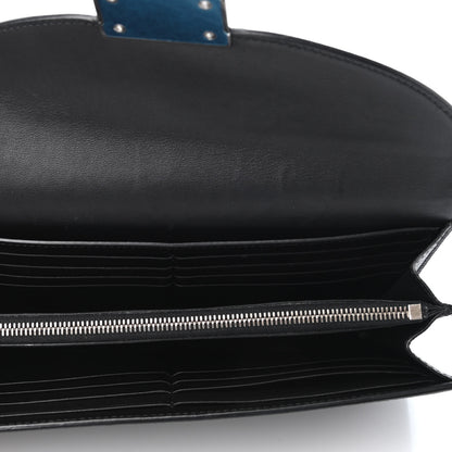 Celine Grained Calfskin Large Trotteur Multifunction Flap Wallet Black 4 of 5