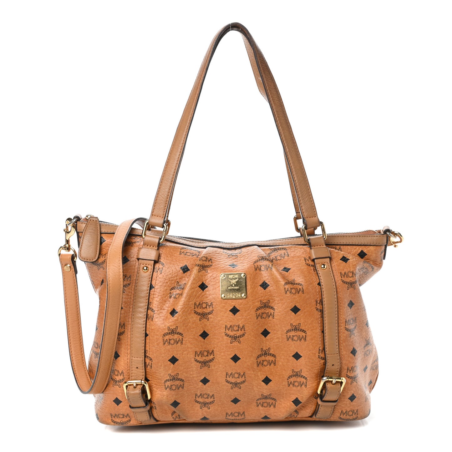 Visetos Medium Essentials Shopper Tote Cognac