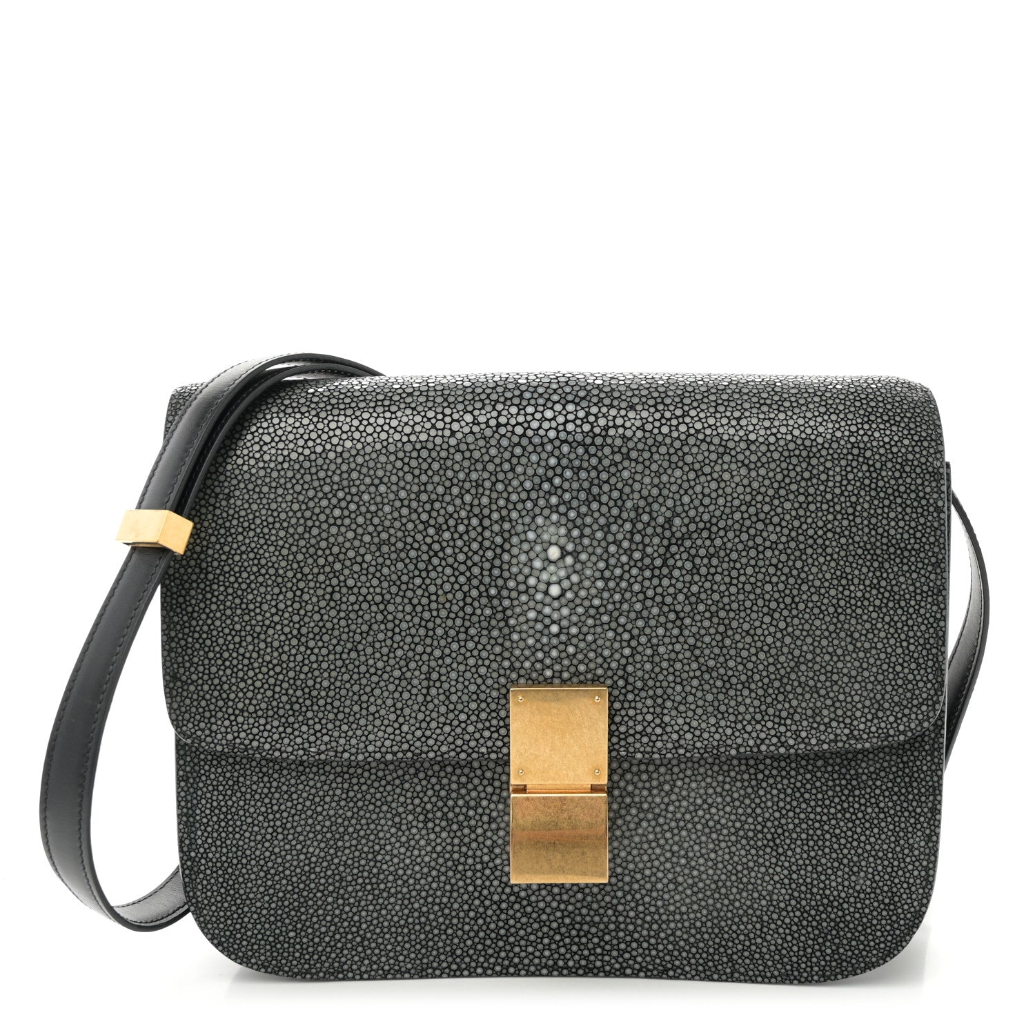 Celine Stingray Medium Classic Box Flap Bag Black 1 of 10