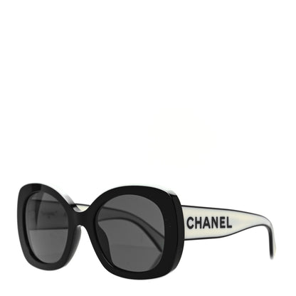 Chanel Acetate Sunglasses 71414 Black White 1 of 7