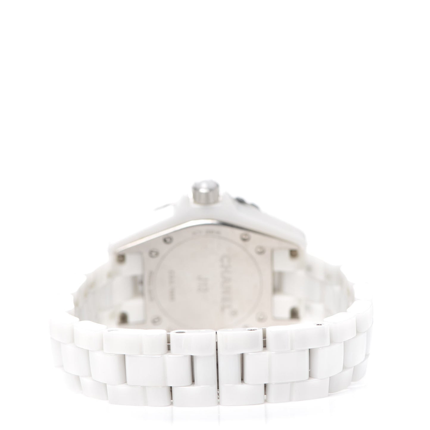 Stainless Steel Ceramic Diamond 33mm J12 Quartz Watch White