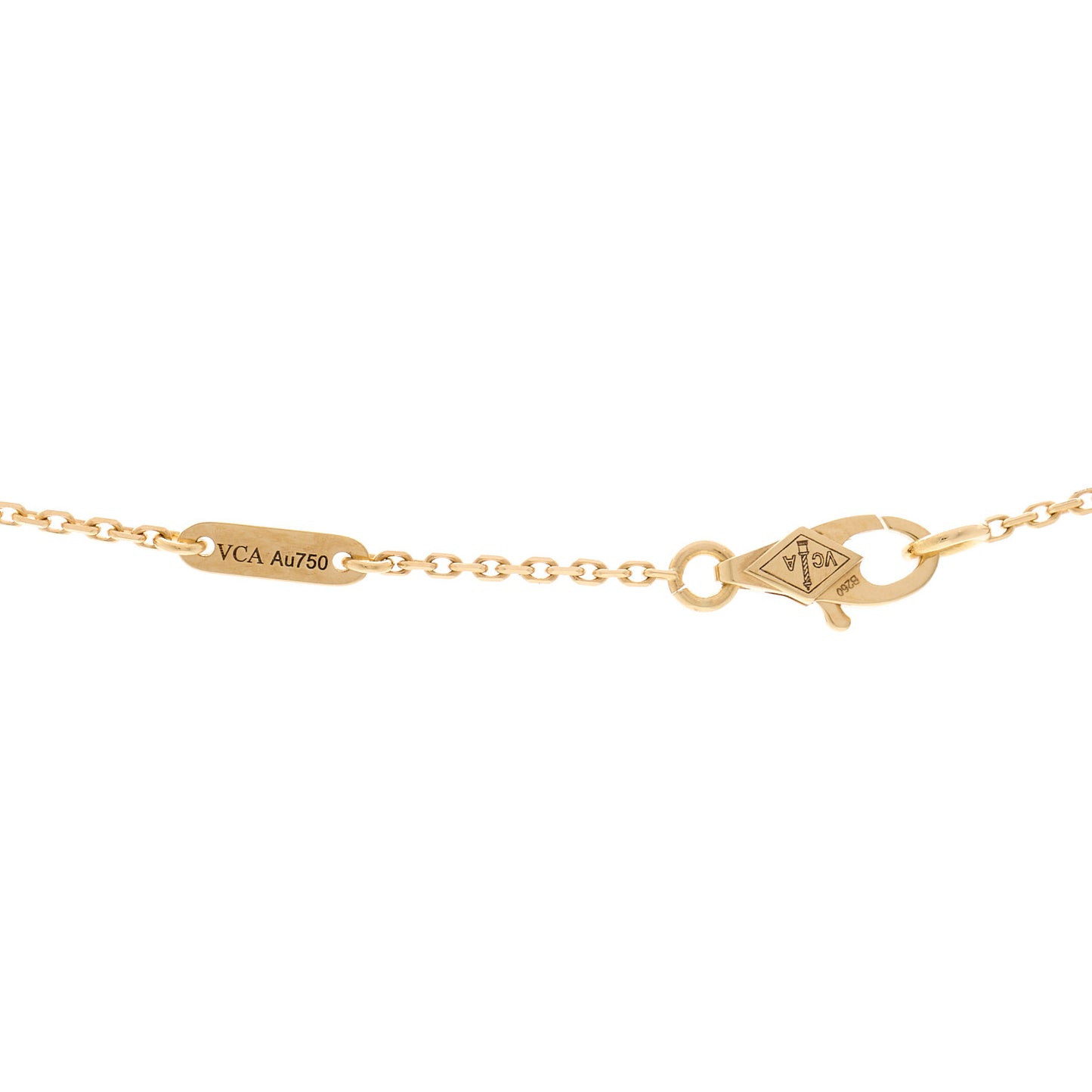 18K Yellow Gold Mother of Pearl Sweet Alhambra Pendant Necklace