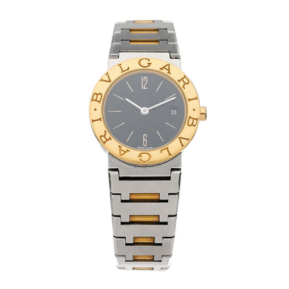 Bulgari Stainless Steel 18K Yellow Gold 26mm Quartz Watch Black 1 of 4
