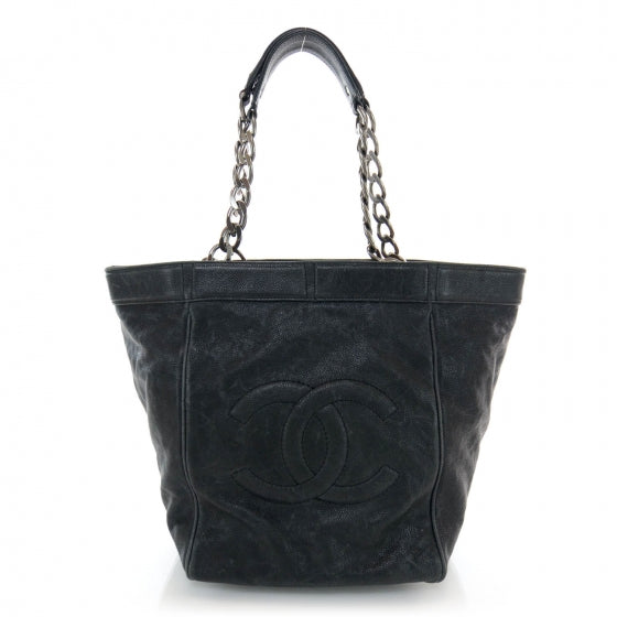 Chanel Distressed Caviar Outdoor Ligne Tote Black 1 of 8