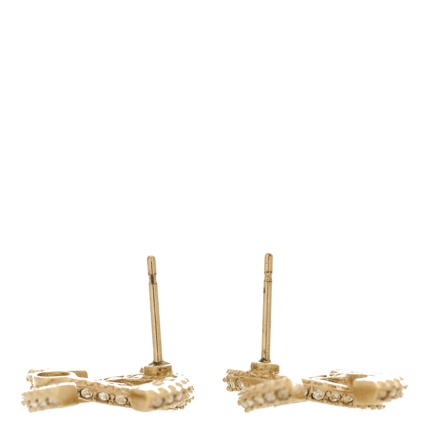 Crystal Timeless CC Earrings Light Gold