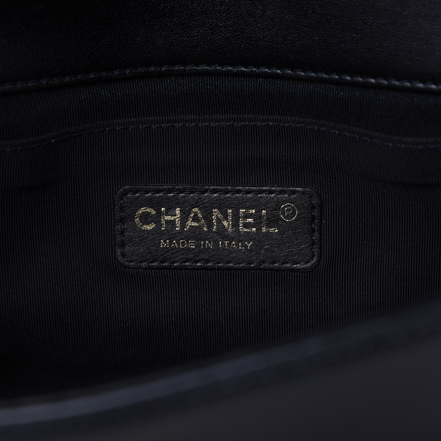 Chanel Lambskin Embossed Medium Boy Cube Flap Navy 8 of 10