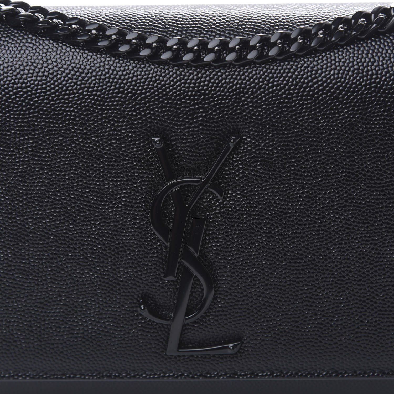 Saint Laurent Grain De Poudre Small Monogram Kate Satchel Black 9 of 9