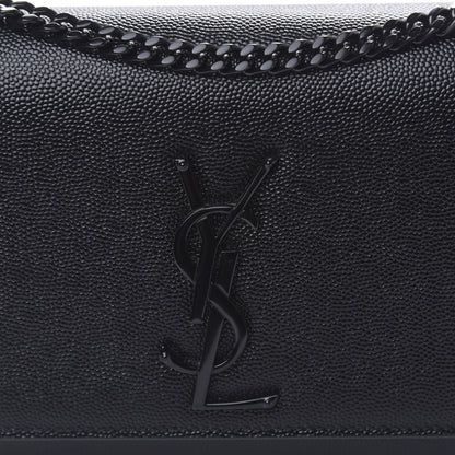 Saint Laurent Grain De Poudre Small Monogram Kate Satchel Black 9 of 9
