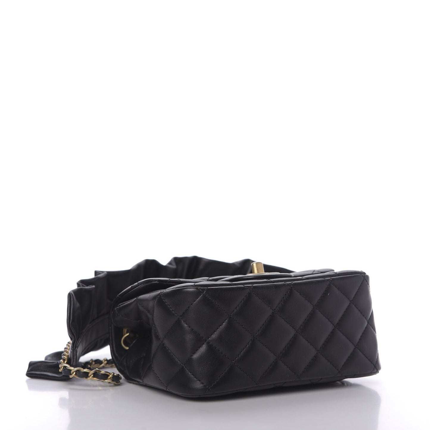 Lambskin Quilted Mini Romance Square Flap Black