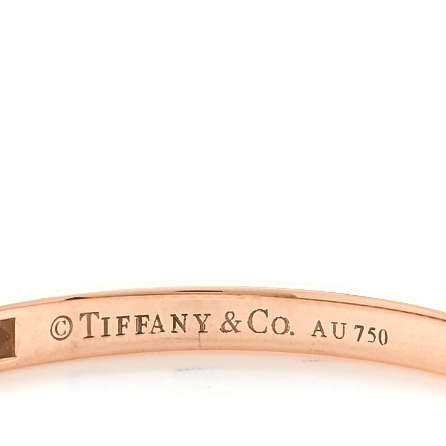 Tiffany 18K Rose Gold Diamond .20ctw Soleste Half Eternity Band Ring 62 10 4 of 4