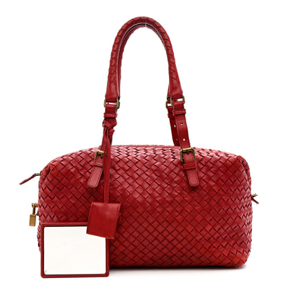 Bottega Veneta Nappa Intrecciato Montaigne Bag Red 3 of 22