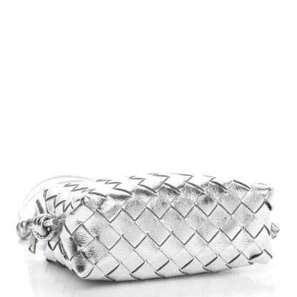Bottega Veneta Metallic Calfskin Intrecciato Mini Loop Camera Bag Silver 4 of 8