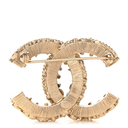 Chanel Enamel CC Baroque Brooch Black Gold 3 of 4