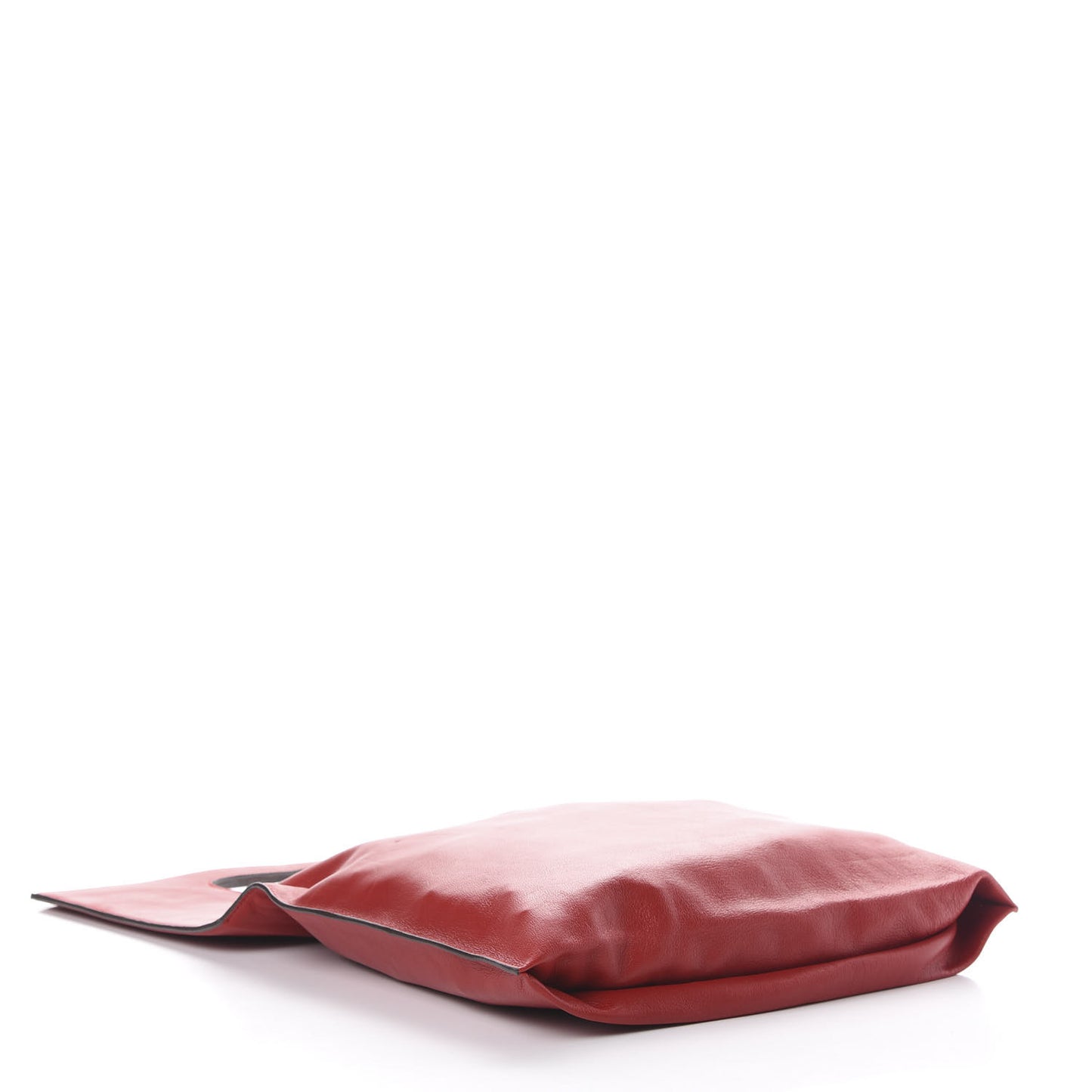 Ramskin Large Alix Padlock Zip Shoulder Bag Flame Red