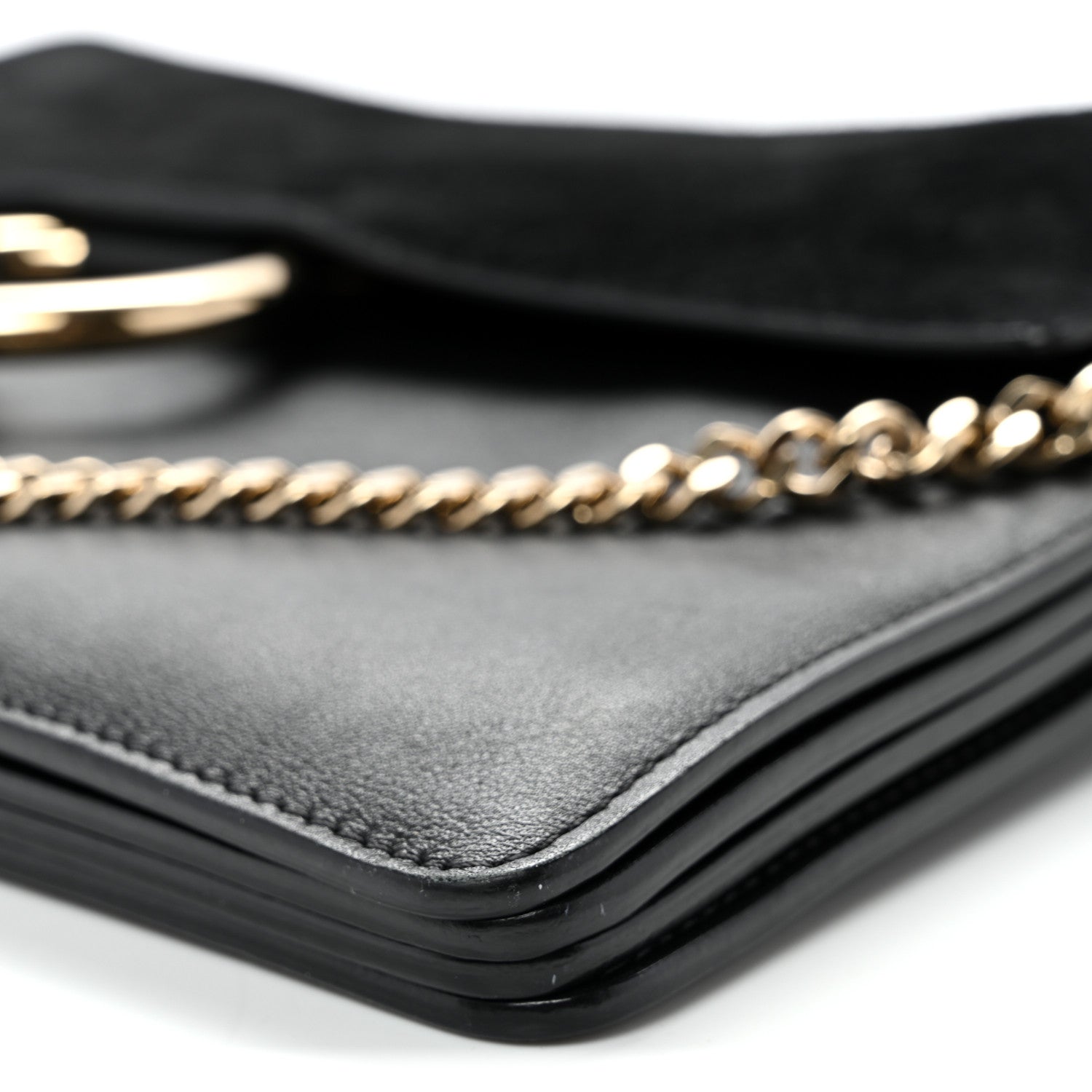 Chloe Suede Calfskin Medium Faye Shoulder Bag Black 9 of 9