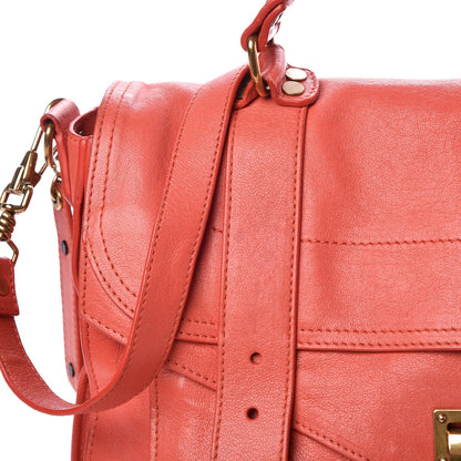 Proenza Schouler Lambskin Medium PS1 Satchel Deep Coral 9 of 9