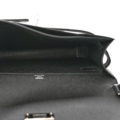 Hermes Epsom Kelly Depeches 25 Pouch Black 4 of 12